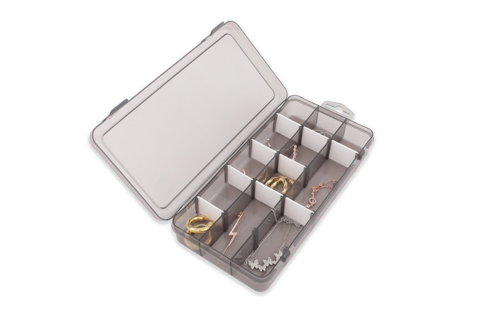 Hermia LV-145 Caja de Joyas Negra Organizador Joyas Elegante Plástico para Mujer